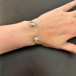 Silver Knot Cuff Bracelet
